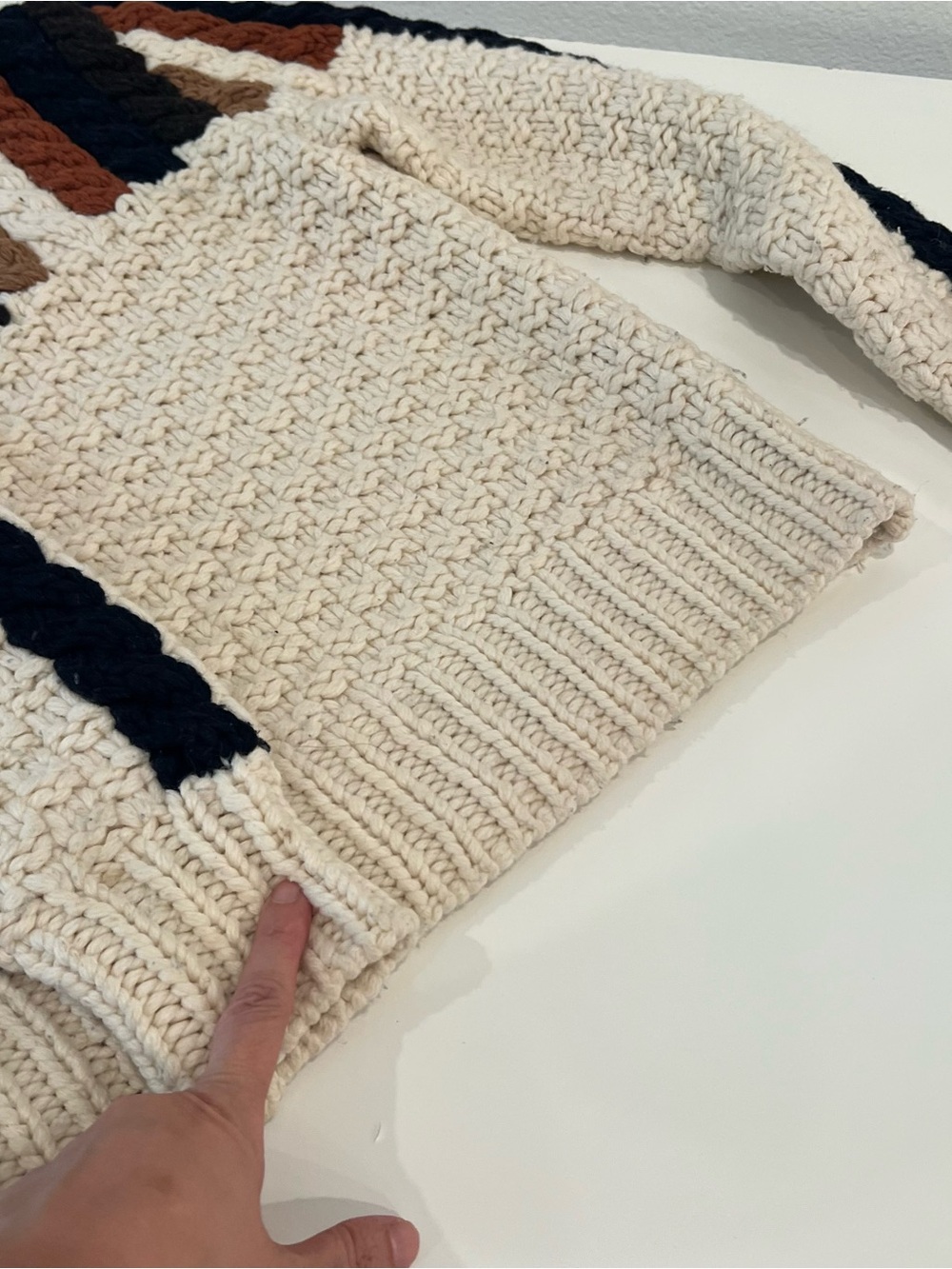 Sea New York Aspen chunky knit Sweater 80% wool XS resort ski vacation winter - Picture 11 of 11